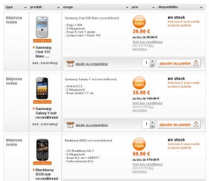 mobile reconditionne