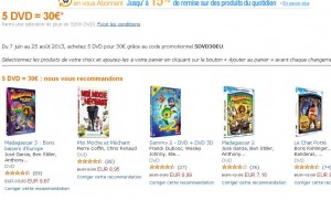 5 dvd pour 30 euros