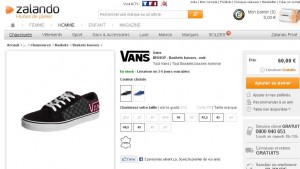 les vans bishop pour hommes sont à 60 euros sur zalando