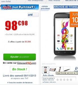 smartphone archos titanium 40