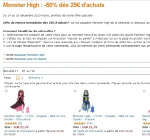 monster high poupée