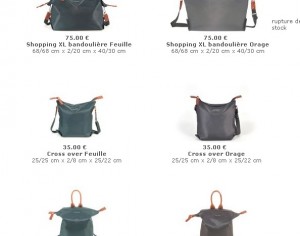 sur le site officiel paquetage , les sacs paco  cross over sont à 40 euros port inclu ( 35 + 5 euros de fdp )