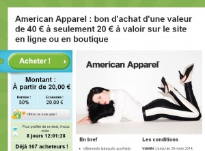 bon d'achat à prix reduit