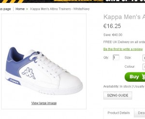 chaussures de sport kappa pas chères