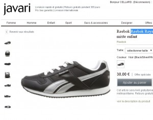 basket reebok enfants