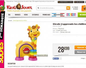 sur kingjouet, le meme jouet d'eveil est vendu plus de 3 fois plus cher .. 