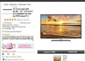 tv 3d 47 pouces