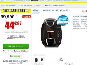 Machine Tassimo T20 qui revient à 15 euros .. toujours dispo