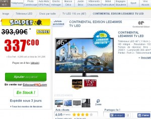 tv 46 pouces pas chère