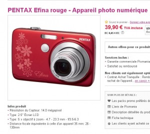 appareil photo pentax