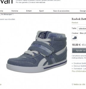 baskets reebok pas chères