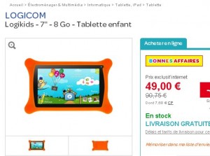 tablette tactile enfants dual core