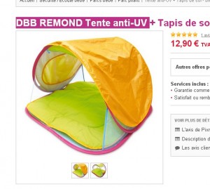 tente bébé pour l'été