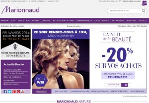 marionnaud 20 pourcent