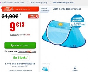 tente bébé pas chere