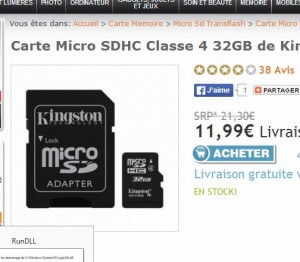 carte micro sd 32go