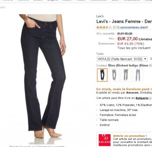jeans levis femmes