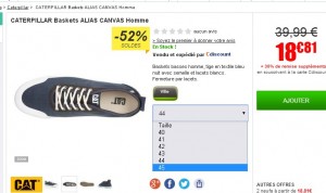 baskets caterpilar pas chere