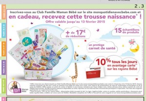 Gratuit : trousse naissance chez intermarché pour les futurs et jeunes parents