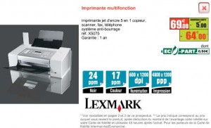 imprimante multifonction lexmark X5075 à moins de 60 euros