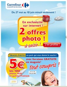 100 photos pour 5 euros en retrait magasin