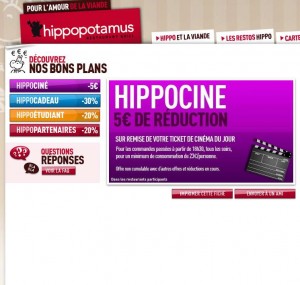 5 euros de remise chez hippopotamus apres etre allé au cinema