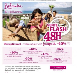 Belambra club : vente flash le 1 et 2 juillet