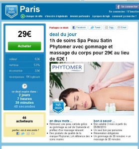 Paris : Un soin spa + massage 30mn pour 29 euros au lieu de 62