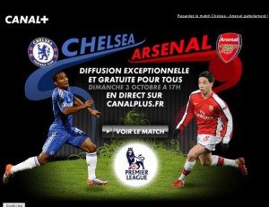 Football :  Chelsea – Arsenal en diffusion gratuite