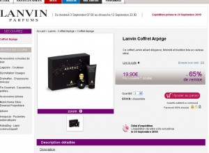 Coffret Parfum Arpege de Lanvin à seulement 20 euros