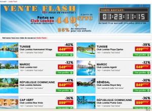 Vente flash sur look voyage du 11 au 13 octobre