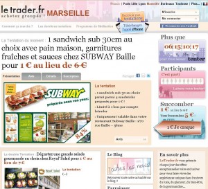 Marseille :  Sandwich à 1 euro chez Subway