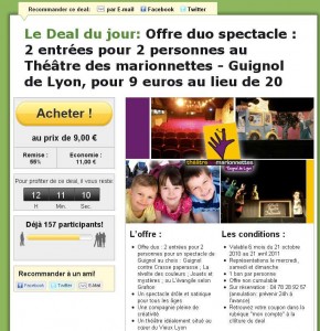 Lyon : Theatre de guignol , 2 entrées à moitié prix