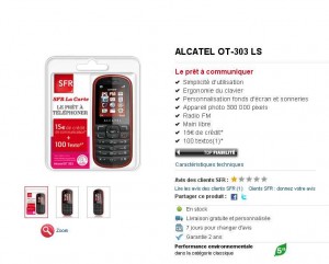 un telephone portable sans engagement à 19 euros port inclu