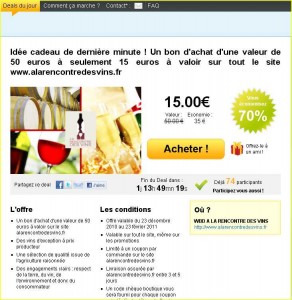 35 euros de reduction pour acheter du vin , champagne