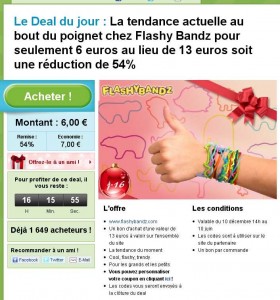 50% de reduction sur bracelets  bandz