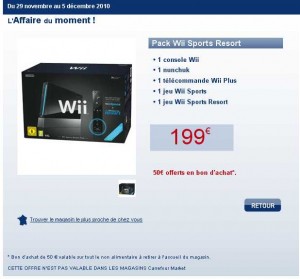 Wii qui revient à moins de 150 euros