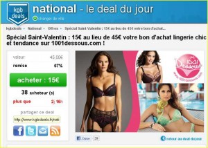 30 euros de reduction sur l’achat de lingerie