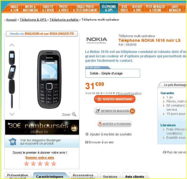 telephone portable  u00e0 1 euros sans engagement