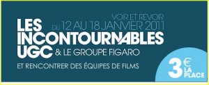 Cinémas Ugc  – 3 euros la place du 12 au 18 janvier