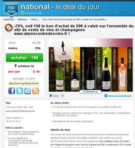 bon d’achat pour acheter des vins et champagnes