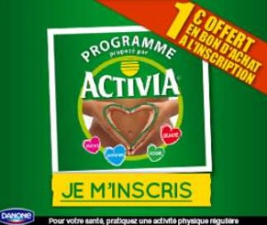 Yaourt Activia :  coupon de 1 euro de réduction immédiate en caisse .. de nouveau disponible