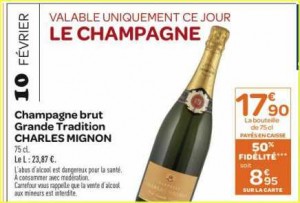 Carrefour – 10 fevrier : tres interessant pour champagne et coffrets cadeaux