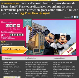 Disneyland : 23 euros le billet 1 jour / 2 parcs à acheter jusqu’au 28 fevrier
