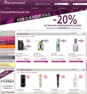 20 pourcents de réduction chez Marionnaud jusqu’au 15 mars