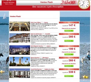 Vente flash hotels barriere