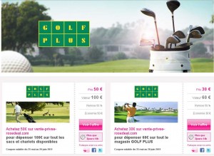 Golfeur ? profitez de bon d’achats à moitie prix valables dans les magasins golf plus