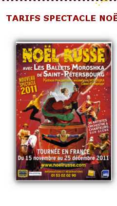 50 pourcent de reduction sur la tournée du  spectacle les Ballets Moroshka hivers 2011-2012
