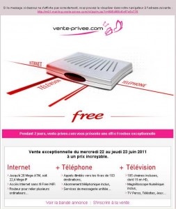 Abonnements freebox à prix cassés du 22 au 26 juin .. 1.99 euros par mois