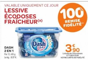Lessive remboursée le 21 juin chez carrefour